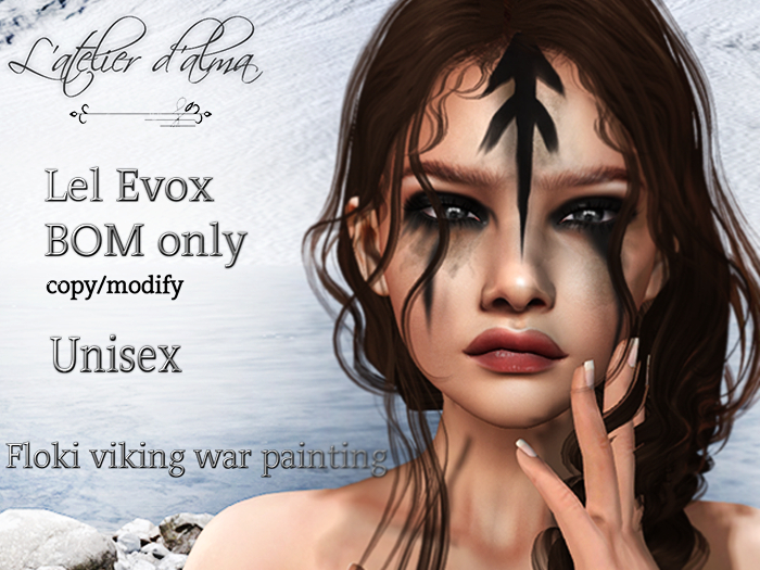Second Life Marketplace L'atelier d'Alma Floki viking war painting